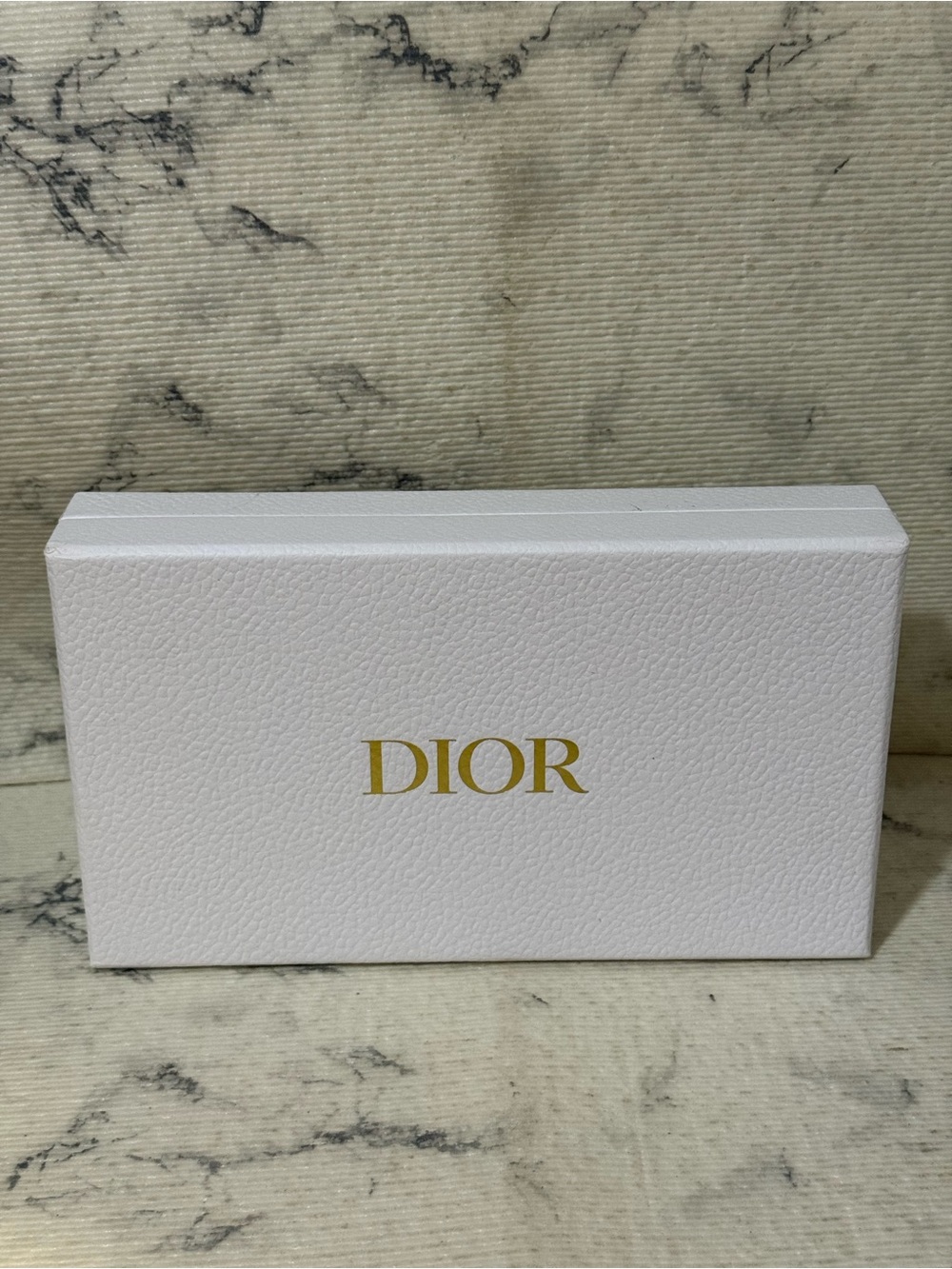 Dior Rectangular White Pebbled Box (Interior Divided Section) Box Only - Picture 2 of 9